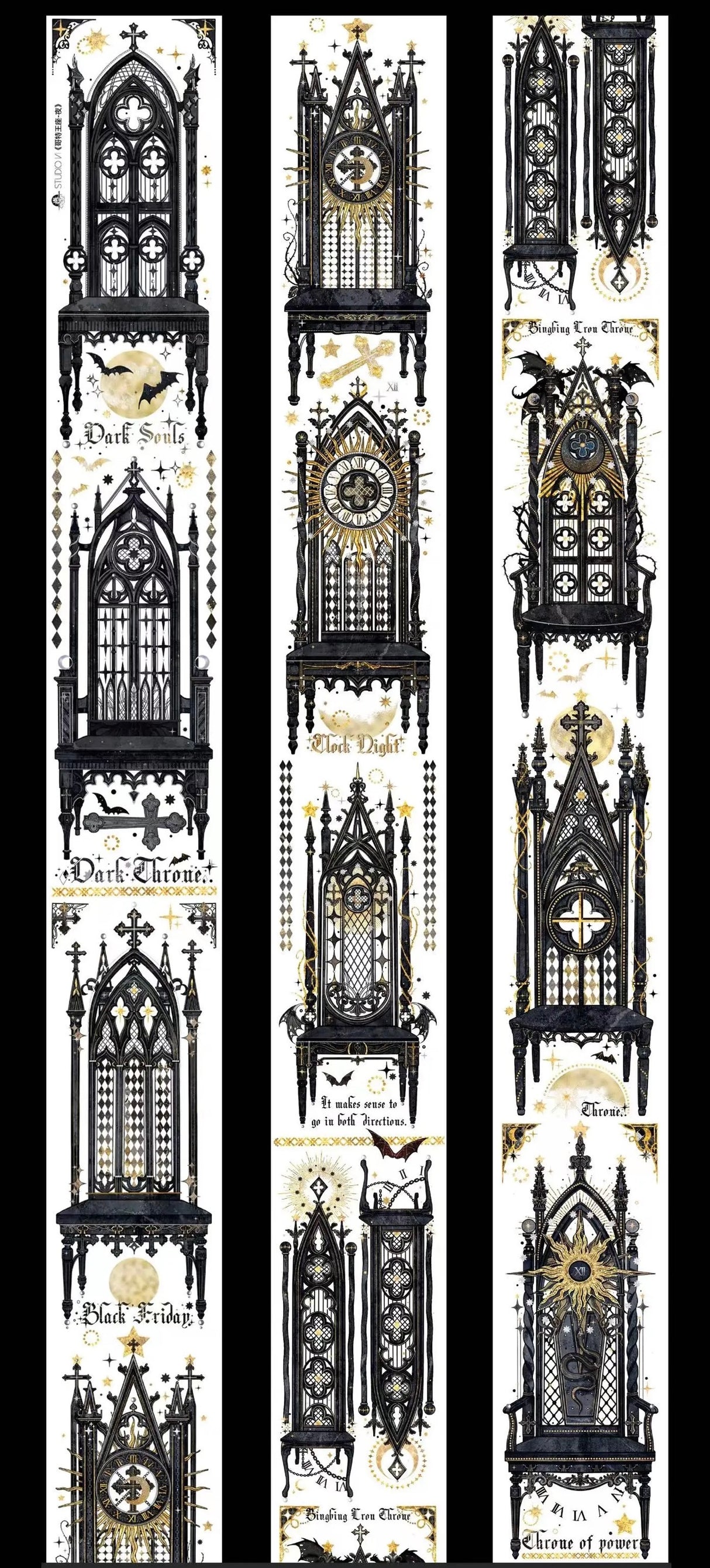 1 loop gorgeous dark gothic PET-tape (TB26070708)