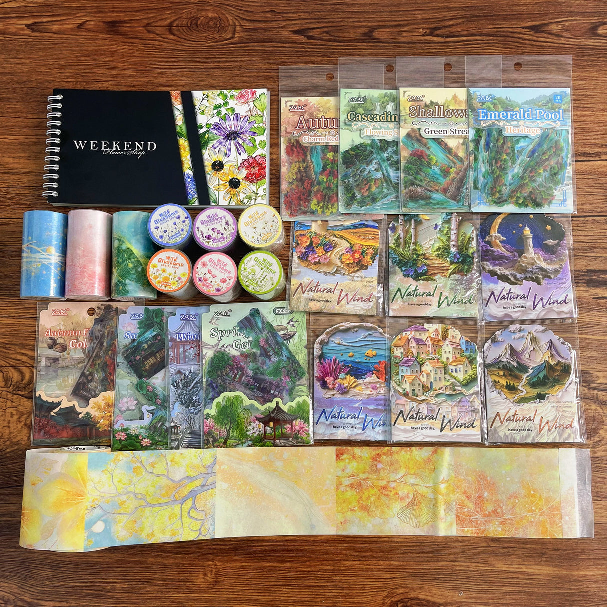Floral/view journaling bundle with box(A260901)