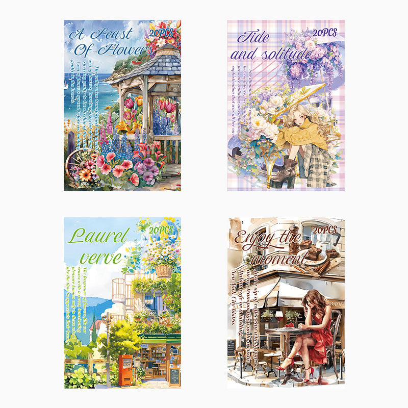 20pcs scenery sticker book(TZB121301)