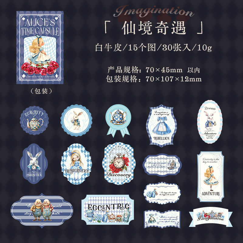 30pcs Alice sticker box (S25040902)