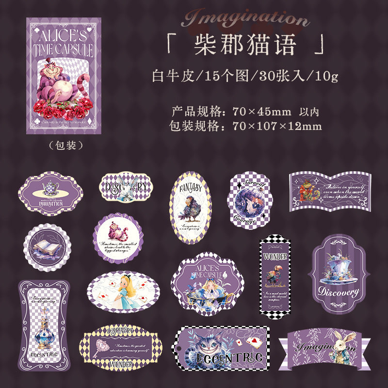 30pcs Alice sticker box (S25040902)