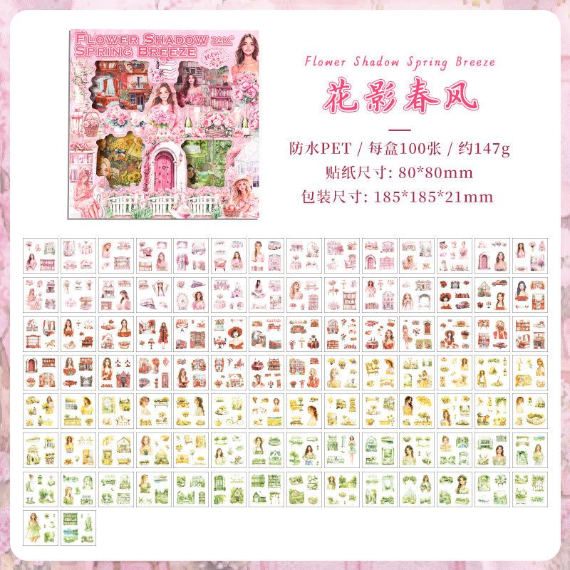 100pcs season sticker box (S25042308)