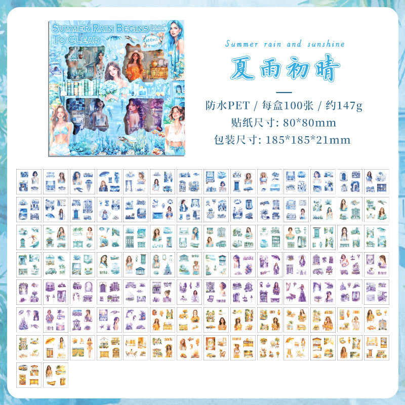 100pcs season sticker box (S25042308)