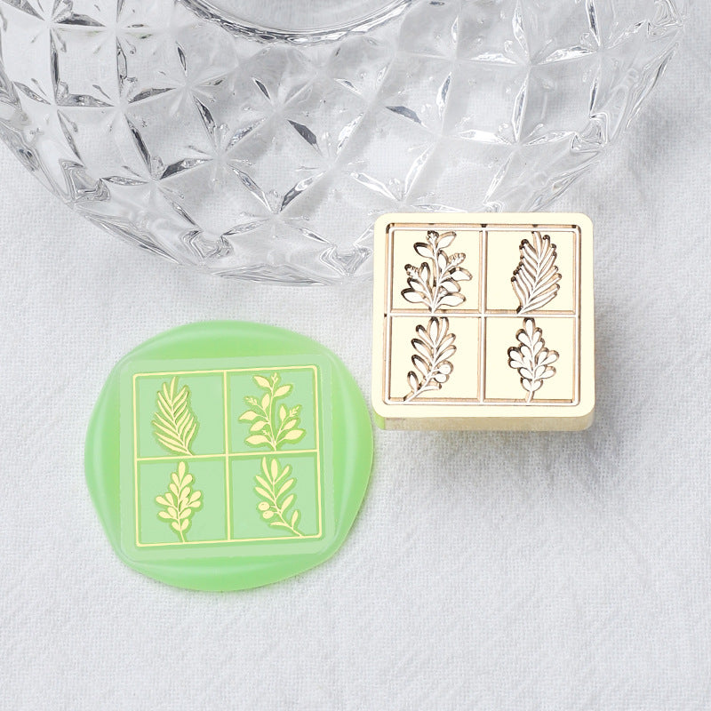 1pc 2.5cm 4section squre wax seal stamp (Z25042306)