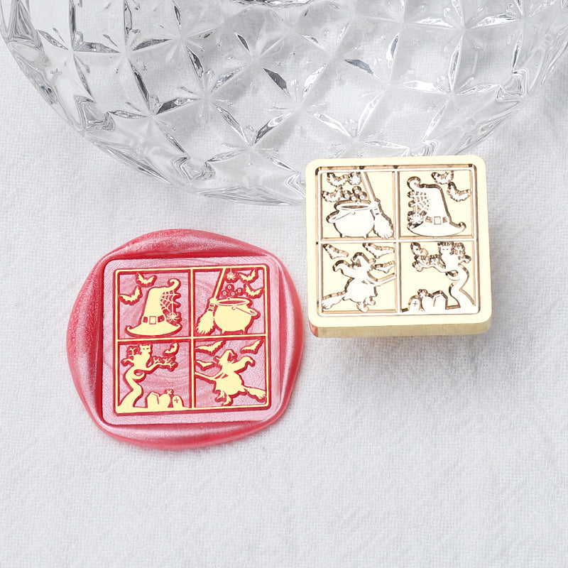 1pc 2.5cm 4section squre wax seal stamp (Z25042306)
