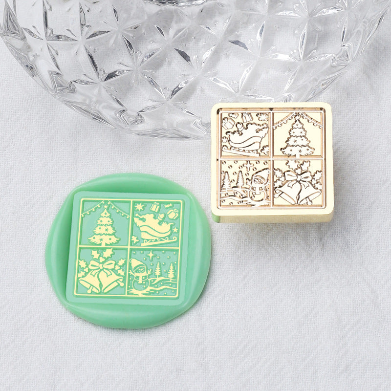 1pc 2.5cm 4section squre wax seal stamp (Z25042306)