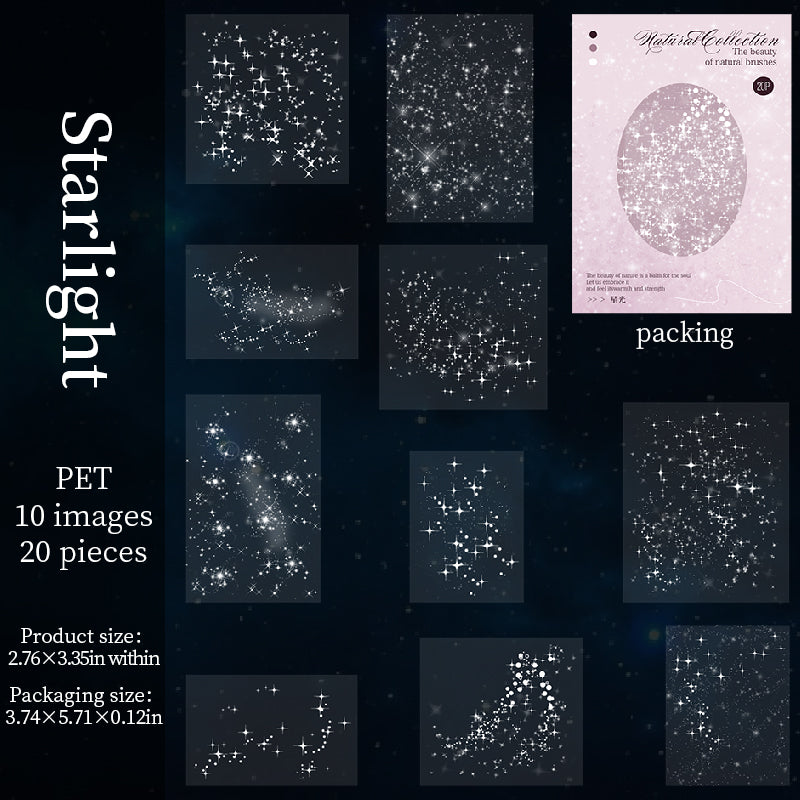 20pcs natural collection PET-sticker pack (S25081801)