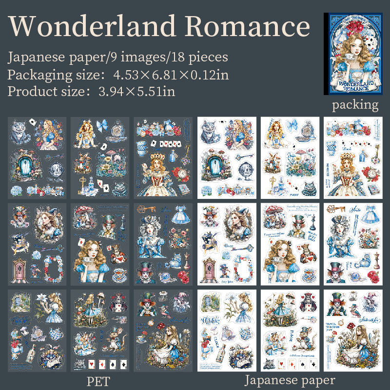 18sheets fairy tale PET+Washi sticker book (TZB25072802)