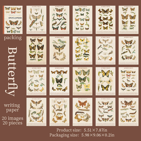 20shetts Encyclopedia whole page washi-sticker book (TZB25102802)