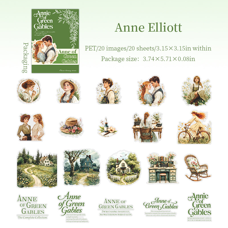 20pcs pride and prejudice sticker pack (S25090402)