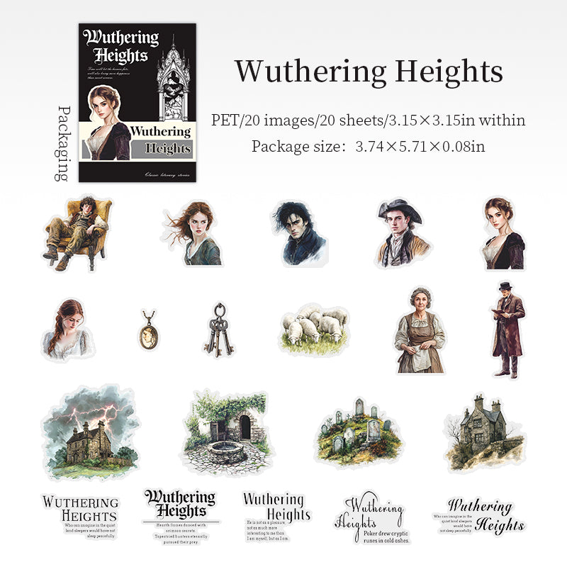 20pcs pride and prejudice sticker pack (S25090402)