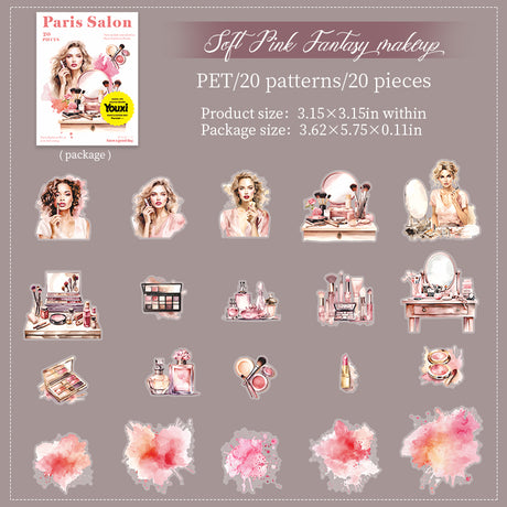 20pcs paris fashion PET sticker pack(S25072203)