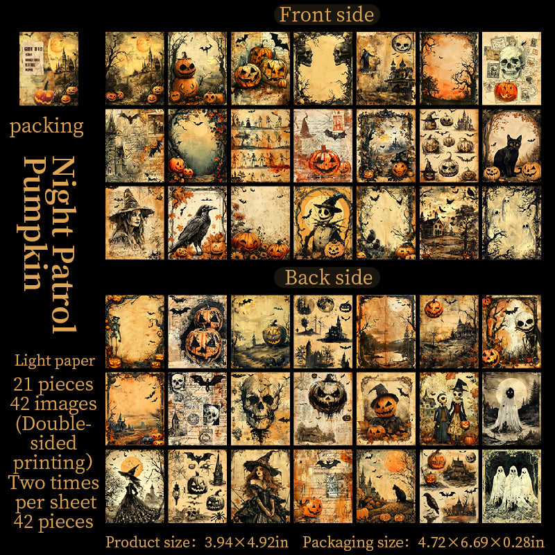 42pcs double side printed Halloween paper pack (P25072004)