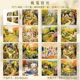 30pcs season PET+washi sticker book (TZB25060404)