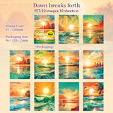 10pcs sunset in california sticker pack (S25071505)