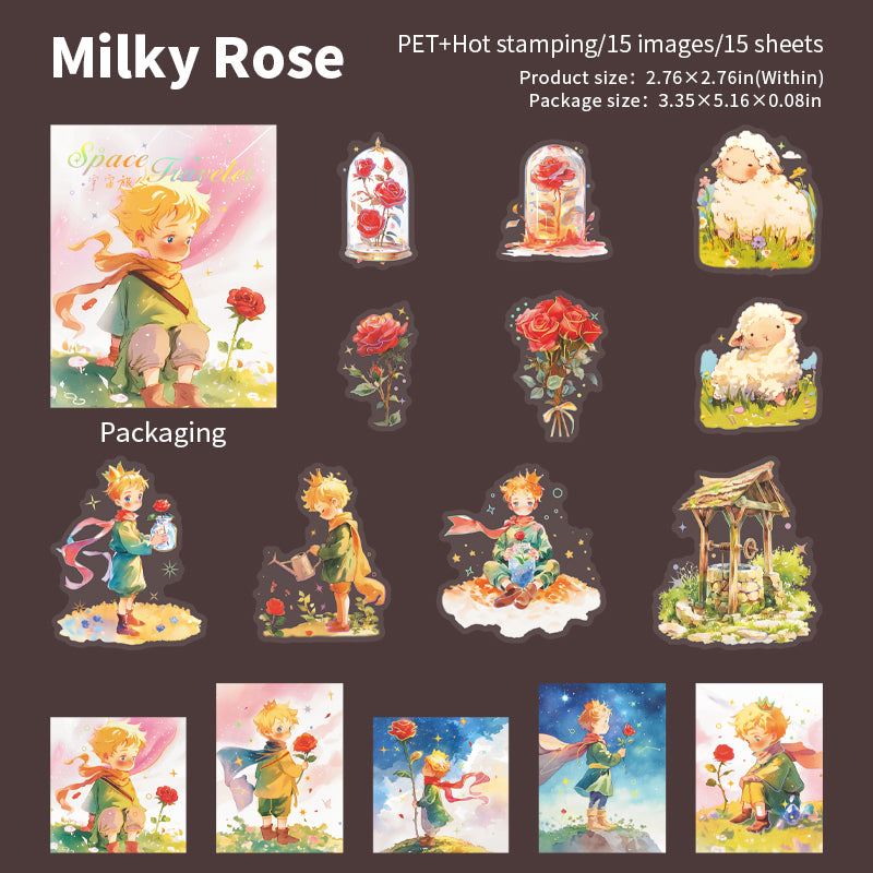 15pcs prince PET-sticker pack (S25090405)