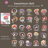 25pcs cute sweetheart daydream PET-sticker pack (S25072205)