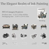 30pcs colorful corner PET-sticker pack (S25080306)