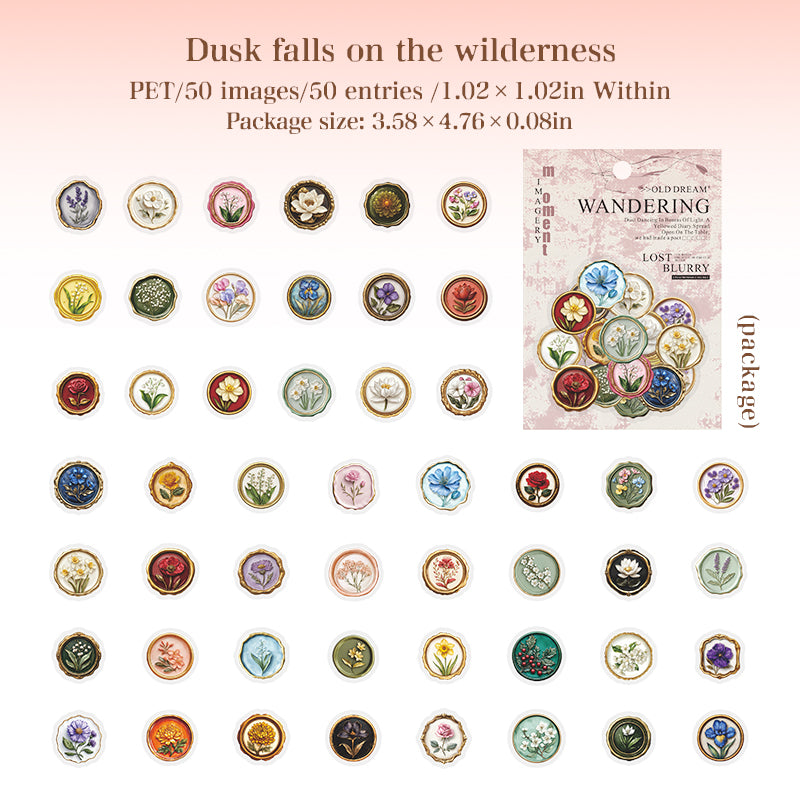 50pcs vintage sticker pack (S25090406)