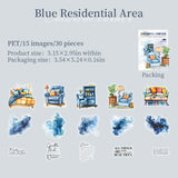 30pcs colorful corner PET-sticker pack (S25080306)