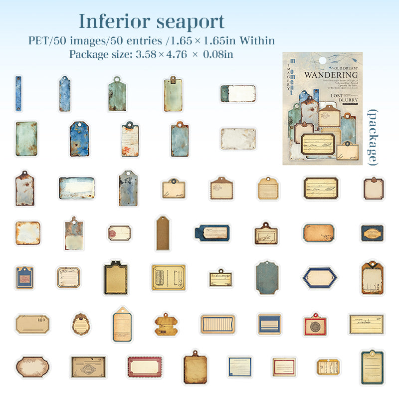 50pcs vintage sticker pack (S25090406)