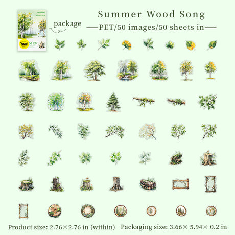 50pcs seasonal forest sticker pack (S25081207)