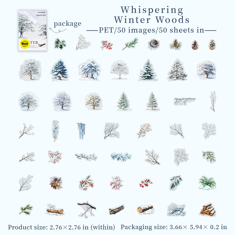 50pcs seasonal forest sticker pack (S25081207)