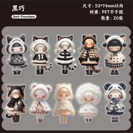 20pcs cute doll sticker pack (S25111801)