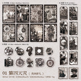 90pcs vintage sticker+paper pack(P26041601)