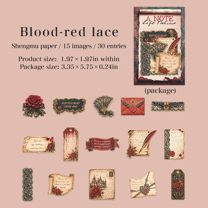 Vintage 30pcs sticker pack