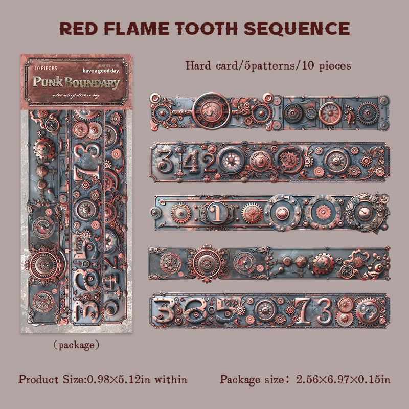 10-pack steampunk-kortklistermärken (S25121601)