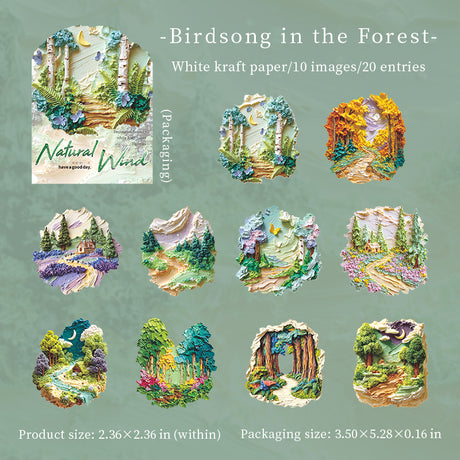 20pcs natural sticker pack(S26081101)
