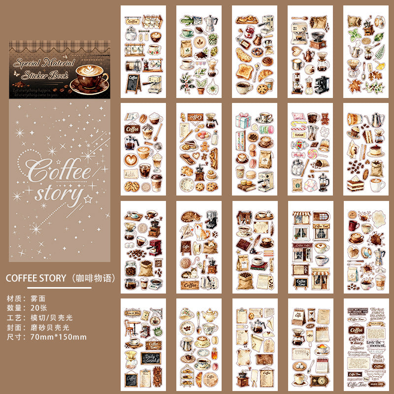 20sheets coffee time sticker pack (S26040801)