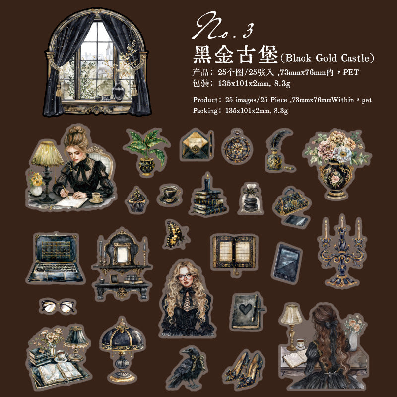 25pcs dark world sticker pack(S26060501)