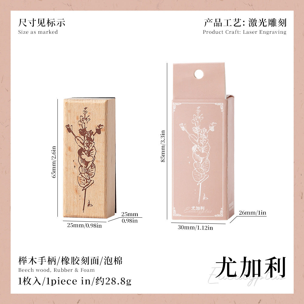 1pc floral wooden stamp(Z26080501)