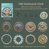15pcs vintage clock sticker pack (S25112601)