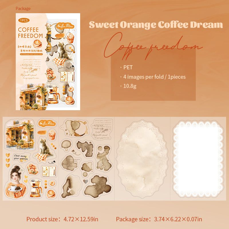 4pcs in 1 foldble sheet sticker pack (S25102101)