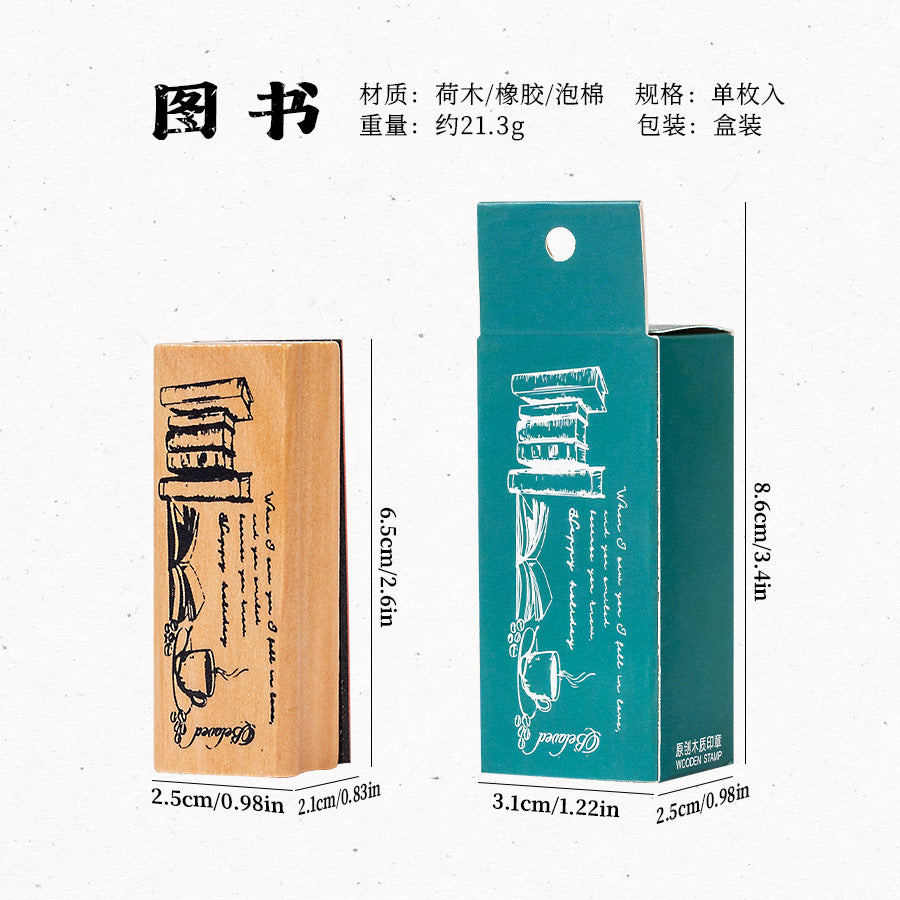 1pc floral wooden-stamp(Z26052001)