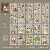 20sheets novel character PET-sticker book (TZB25120501)