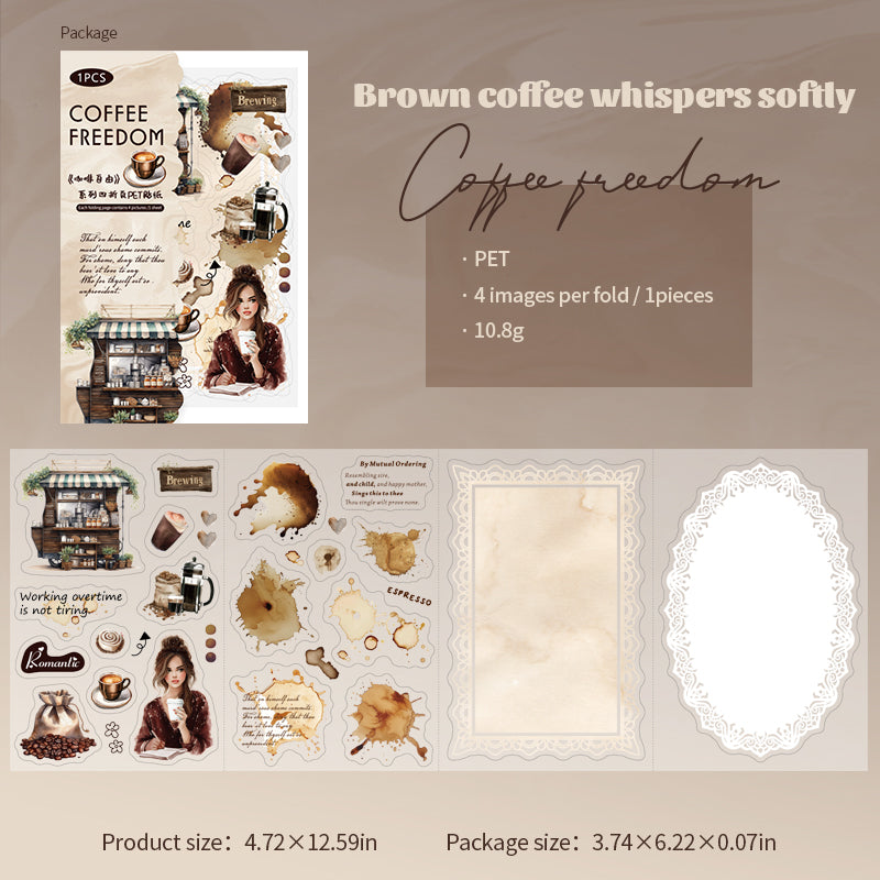 4pcs in 1 foldble sheet sticker pack (S25102101)