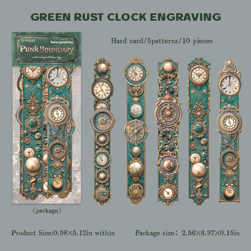 10-pack steampunk-kortklistermärken (S25121601)