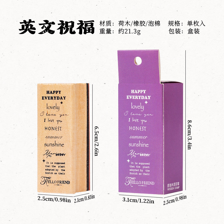 1pc floral wooden-stamp(Z26052001)