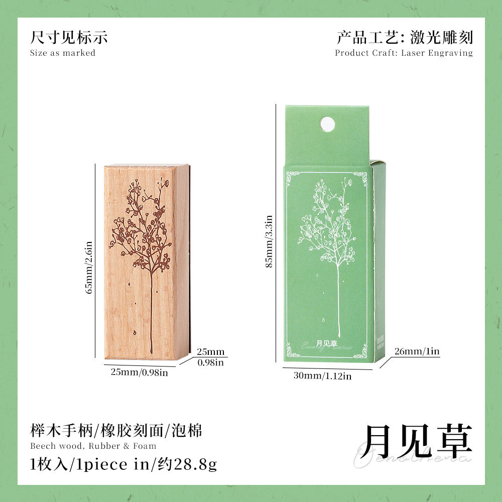 1pc floral wooden stamp(Z26080501)