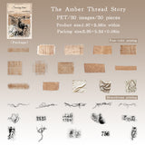 30pcs vintage sewing PET-sticker pack (S25102110)