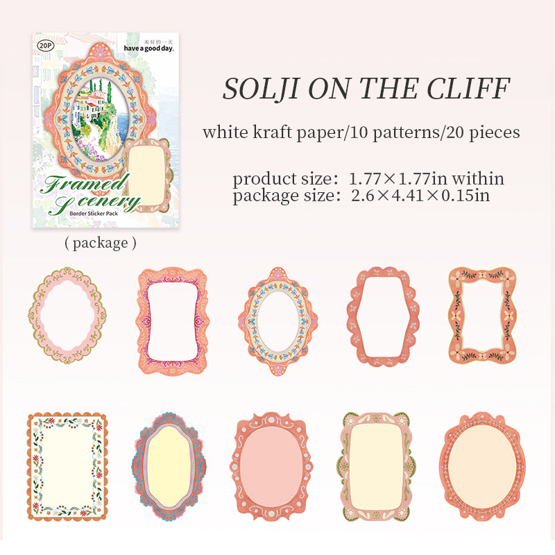 20pcs flora frame sticker pack(S26051410)