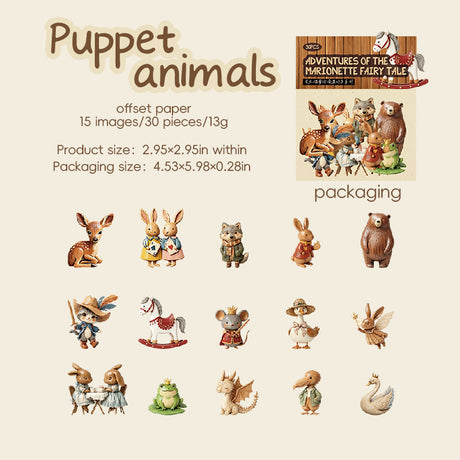 30pcs fairy tale sticker pack(S26071410)