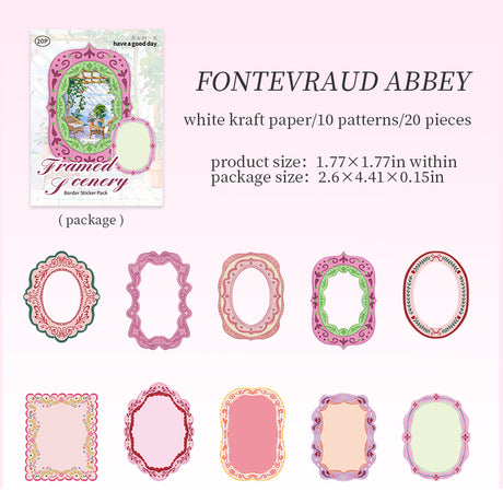 20pcs flora frame sticker pack(S26051410)