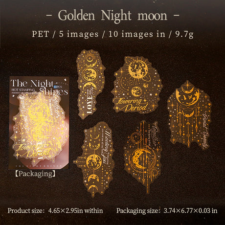 10pcs night shines PET-sticker pack (S25092410)