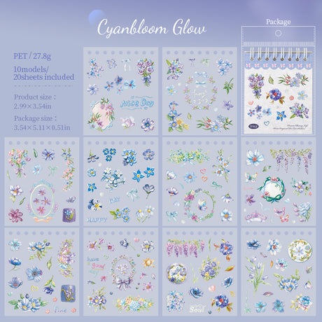 20sheets floral sticker book(TZB26071910)