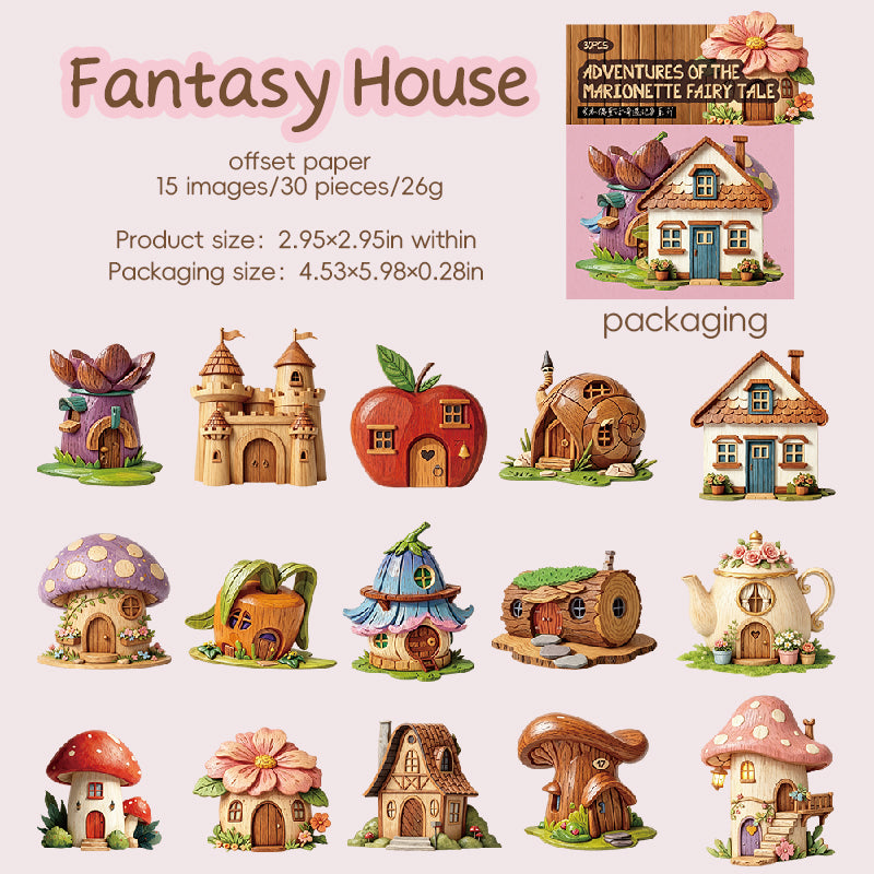30pcs fairy tale sticker pack(S26071410)